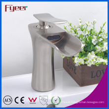 Fyeer New Nickle Brushed Bathroom Waterfall Basin Faucet